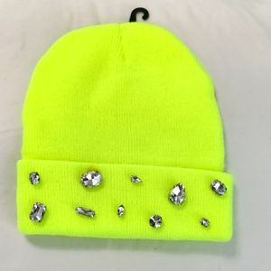 Neon Rhinestone beanie